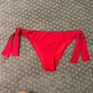 Red Abercrombie bathing suit bottoms